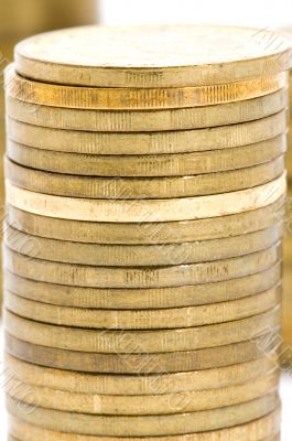 ruble coin on white