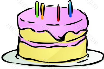 Birthday cake illustration