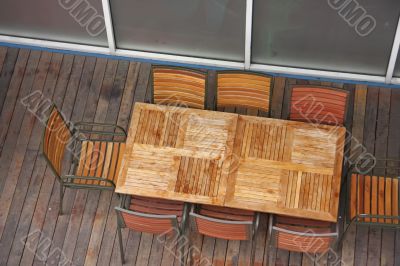 Restaurant overhead view