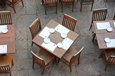 Restaurant overhead view