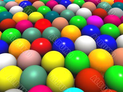 color balls or easter eggs
