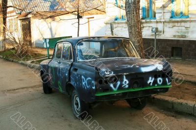 Old broken Moskvich