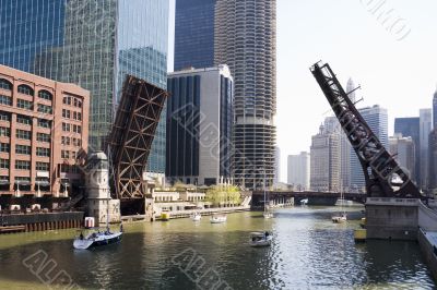 Draw bridges of Chicago