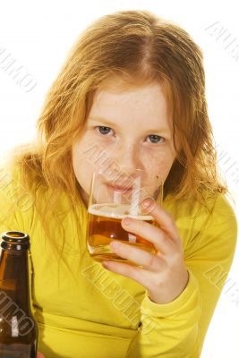 child with alcohol