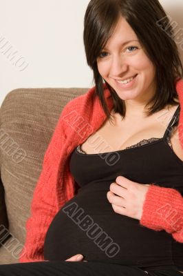 young pregnant woman