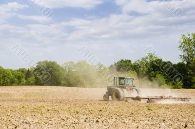 In the field