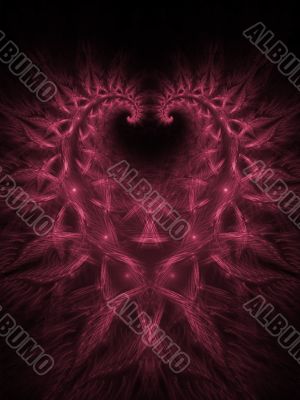 Fractal Abstract Background - Woven Heart