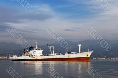 White commercial ship White commercial ship