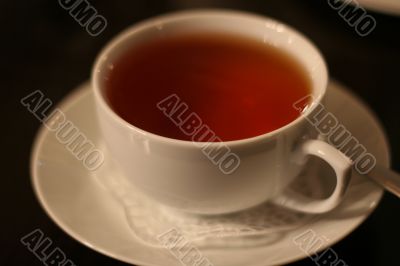 cup of tea on table in cafe