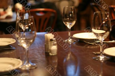 table in restaurant without meal