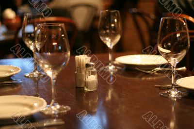 table in restaurant without meal