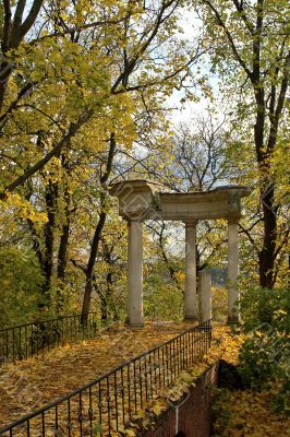 Ancient pavilion in park Arkhangelskoe