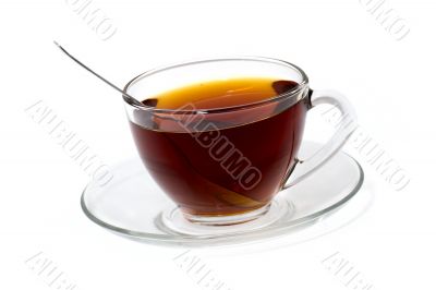 Transparent cup of tea