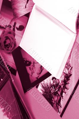 Photo Album with copy space