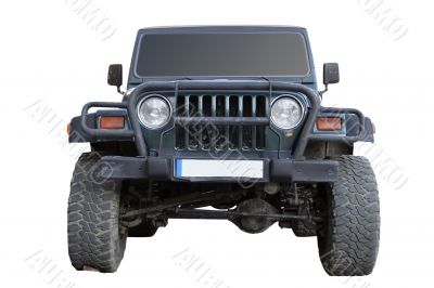 Big land rover isolated on white