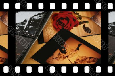 Photo Album with copy space