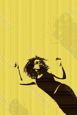 Happy woman - isolated on white