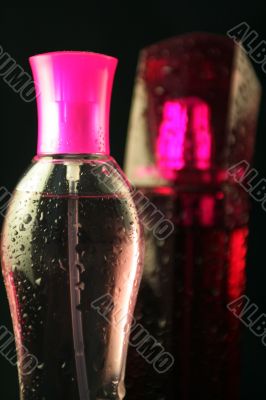 Pink perfume vials