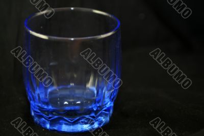 Blue transparent cup