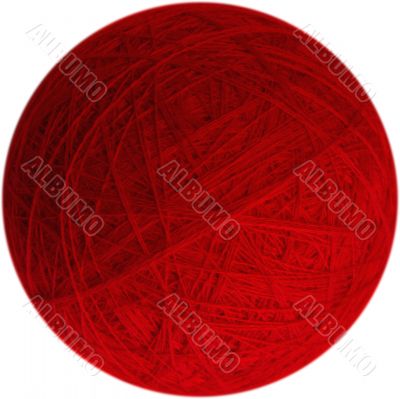 red yarn ball