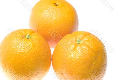 Three orange close up