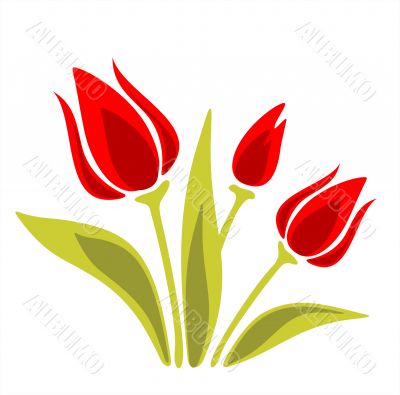ornate red tulips ornate red tulips