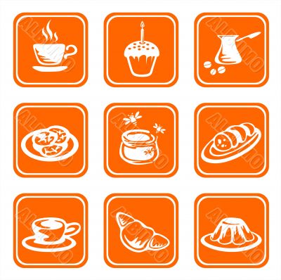 ornate food symbols