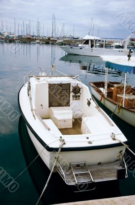 small boat in harbour