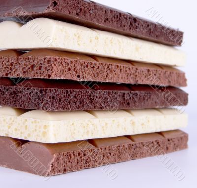 Porous chocolate bars block