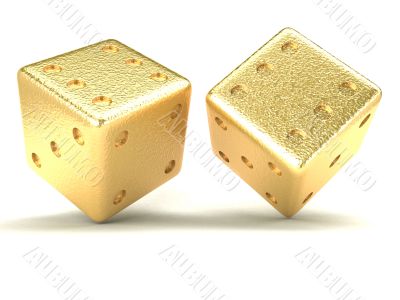 gold dice