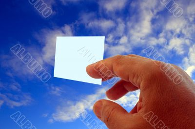 hand and visit card hand and visit card