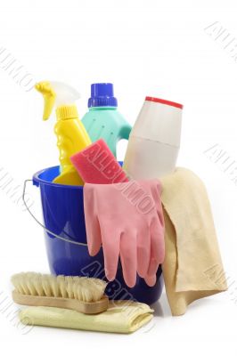 Cleaning Tools in a Bucket