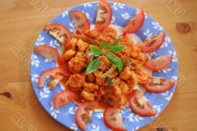 Spicy prawns