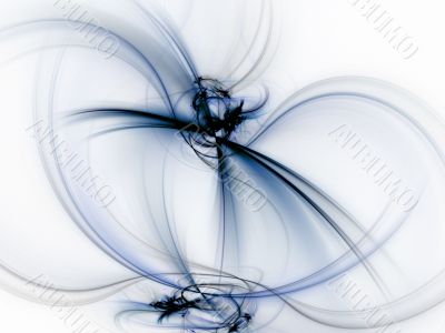 Flowing Ink Fibers Abstract Background