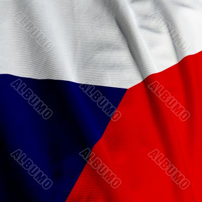 Czech Flag Closeup