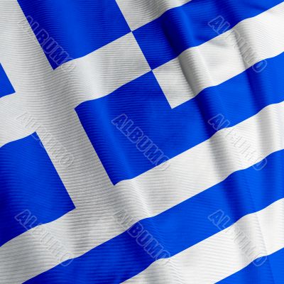 Greek Flag Closeup