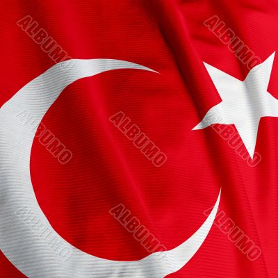Turkish Flag Closeup