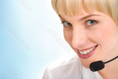 Face of telephone operator