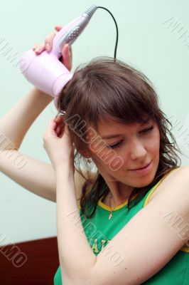 drying hair