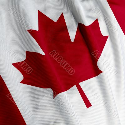 Canadian Flag Closeup