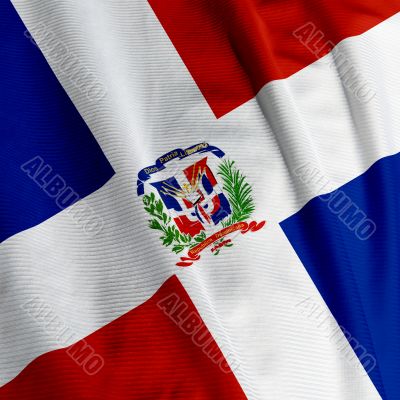 Dominican Republic Flag Closeup