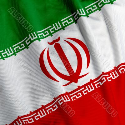Iranian Flag Closeup