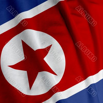 North Korean Flag Closeup