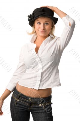 woman in hat woman in hat