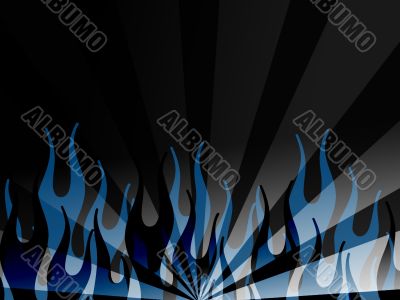 Blue flames background