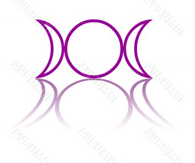 Goddess symbol with shadow