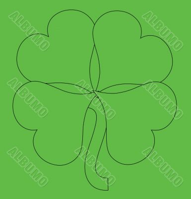 Abstract Green Shamrock