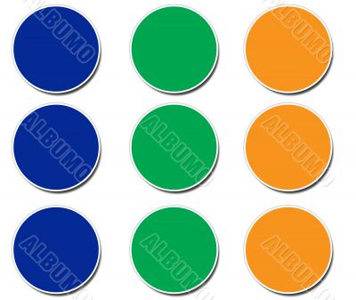 Blank Sticker buttons