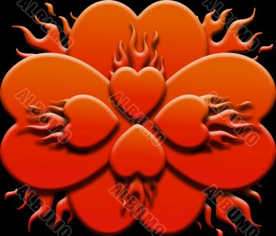flaming red hearts flaming red hearts