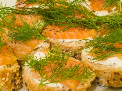 Smoked salmon bread